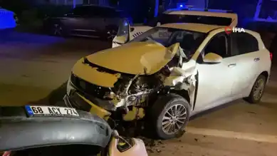 Şehir merkezinde korkunç kaza! Sürücü yara almadan kurtuldu