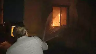 Sobadan Çıkan Kivılcımlar Evi Yaktı, Sakin Kurtuldu!