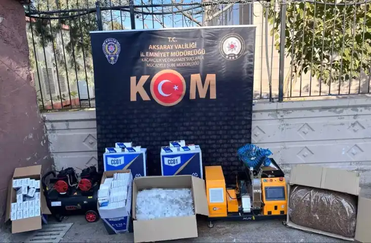 Aksaray'da Büyük Kaçak Sigara Operasyonu